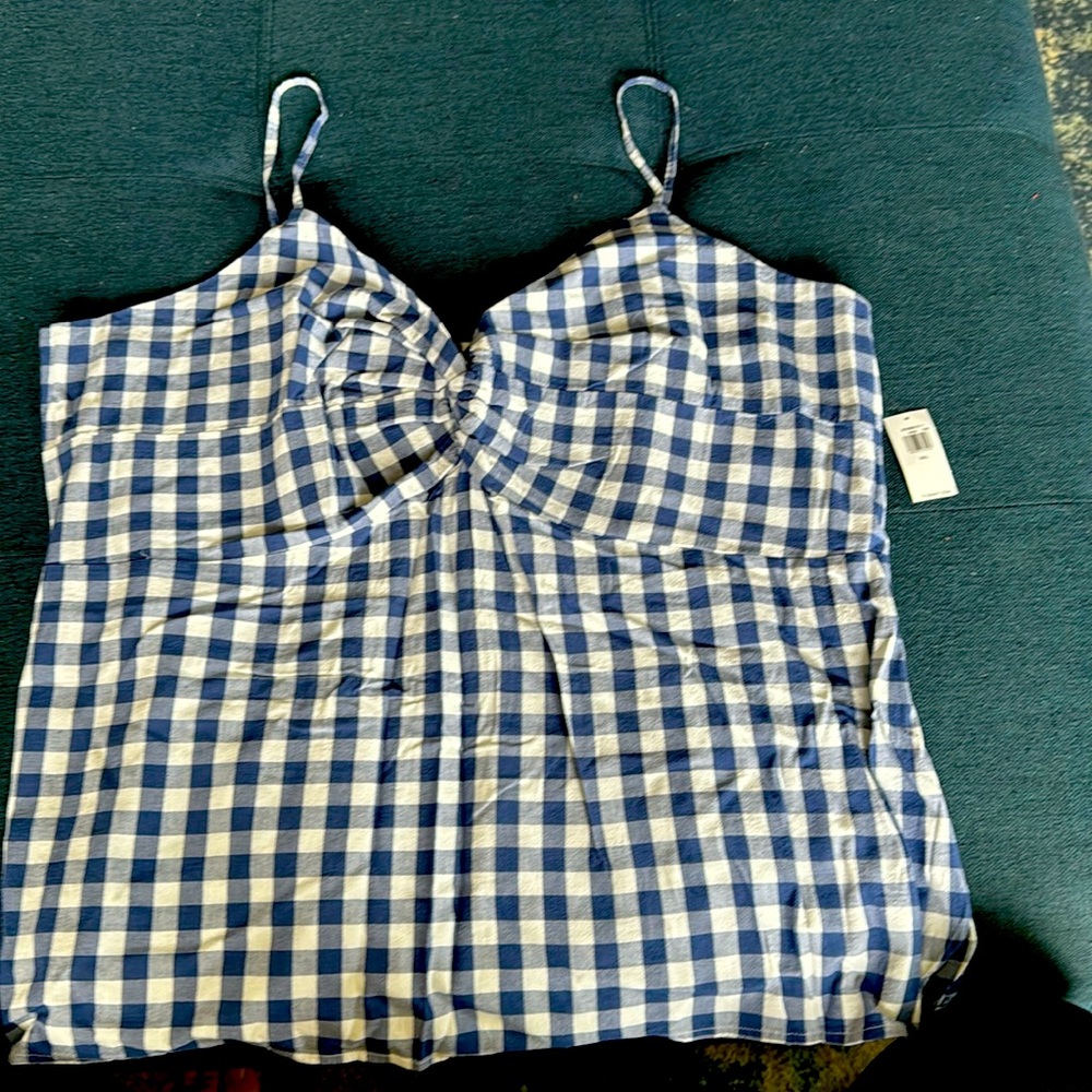 Old navy plaid tank top